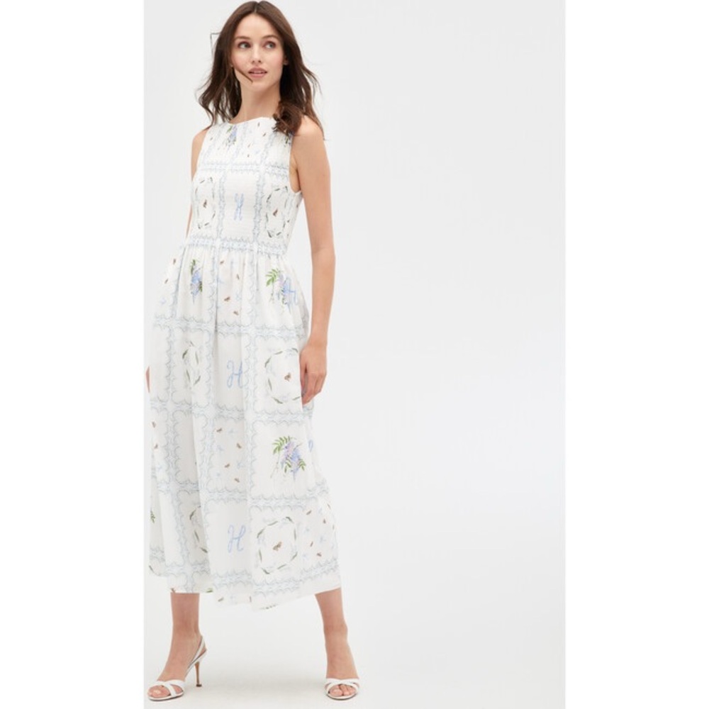 Hill House Cosima Nap Dress Large Scale Patchwork Dress Small